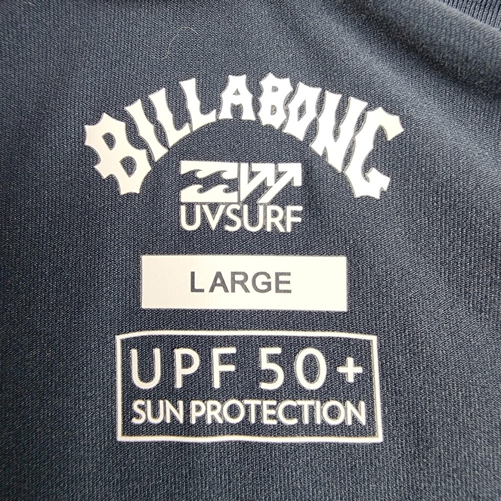 Billabong Shirt Mens Large Blue UVSURF UPF 50+ Long Sleeve Surf Graphic Tee - Picture 4 of 9